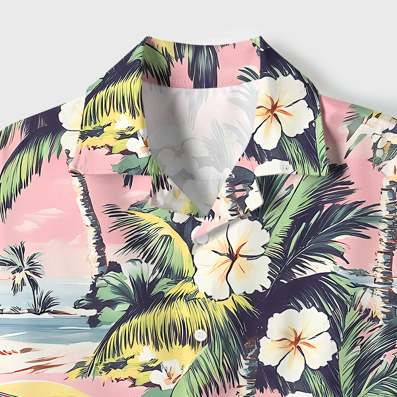 Tokyo-Tiger Beachside Vintage Ride Cuban Collar Shirt