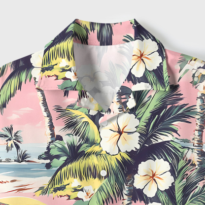 Tokyo-Tiger Beachside Vintage Ride Cuban Collar Shirt