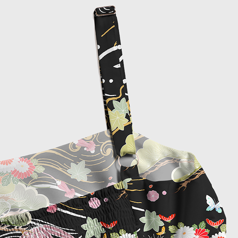 Tokyo-Tiger Floral And Cloud Maxi Dress