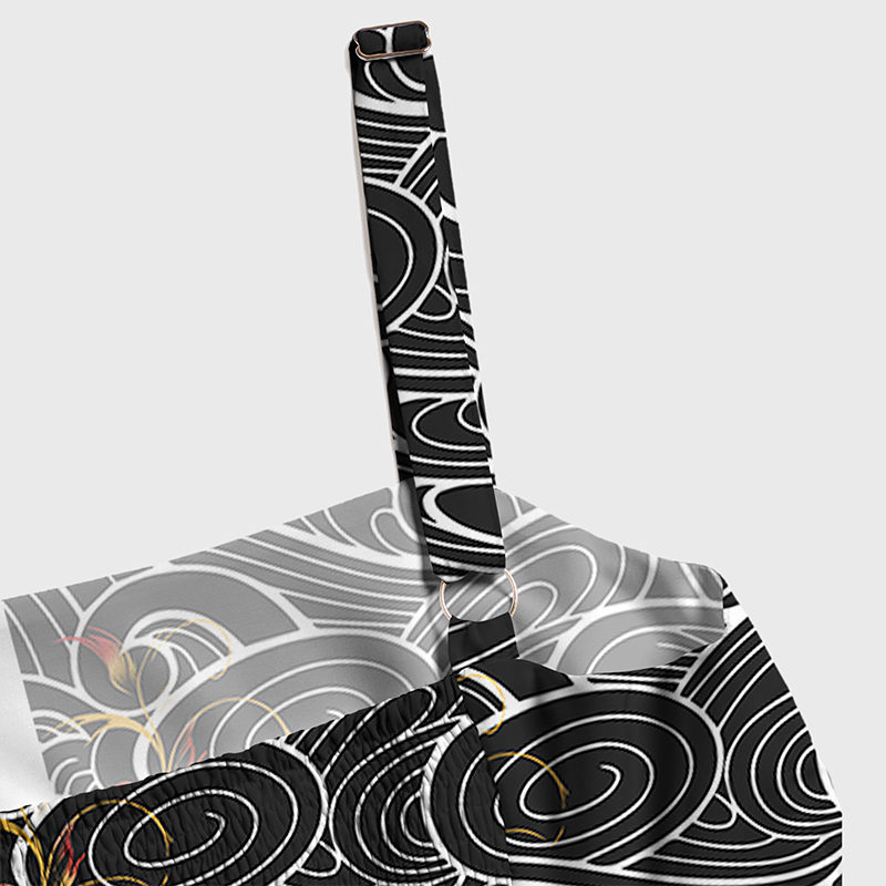 Tokyo-Tiger Floral Whirl Maxi Dress