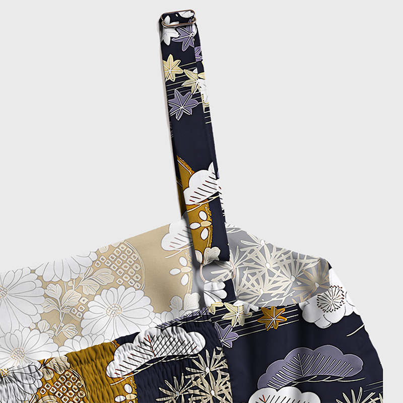 Tokyo-Tiger Japanese Floral Collection Maxi Dress