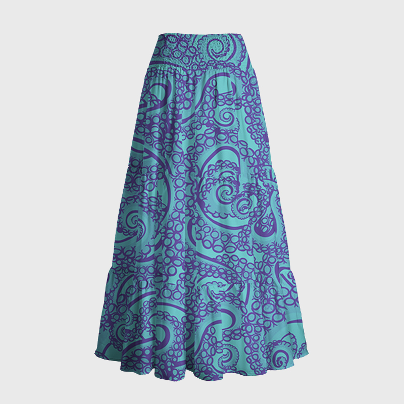 Tokyo-Tiger Octopus Tentacles Maxi Skirt