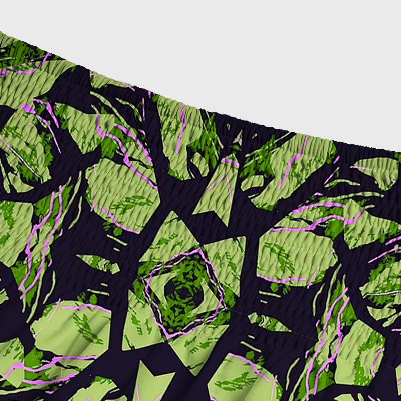 Tokyo-Tiger Geometric Art In The Forest Maxi Skirt