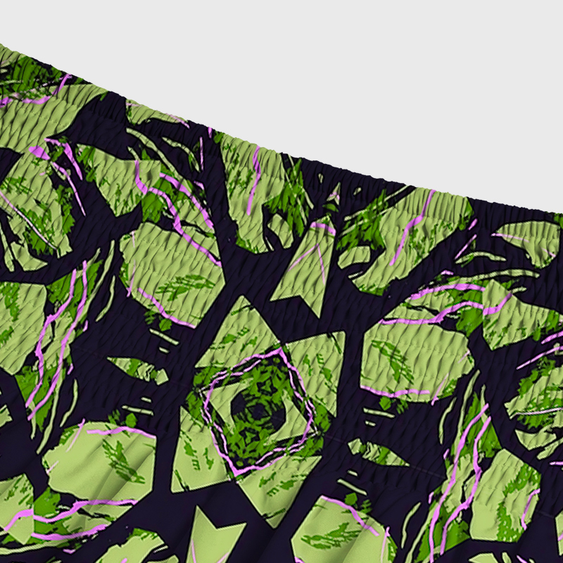 Tokyo-Tiger Geometric Art In The Forest Maxi Skirt