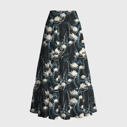 Tokyo-Tiger Graceful Daisy Maxi Skirt