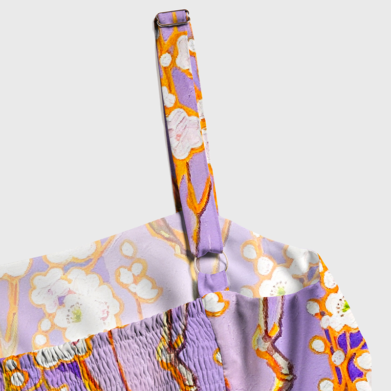 Tokyo-Tiger Sakura In Violet Maxi Dress