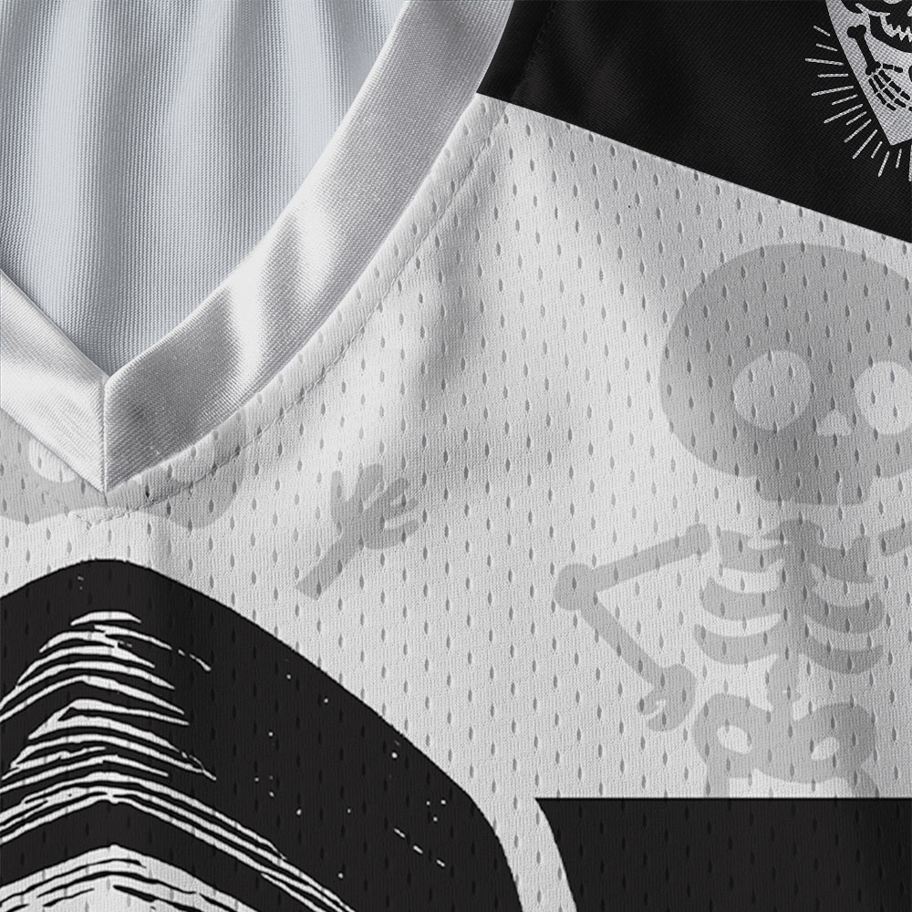 Tokyo-Tiger Stay Positive Skull Paneled Long Sleeve Jersey