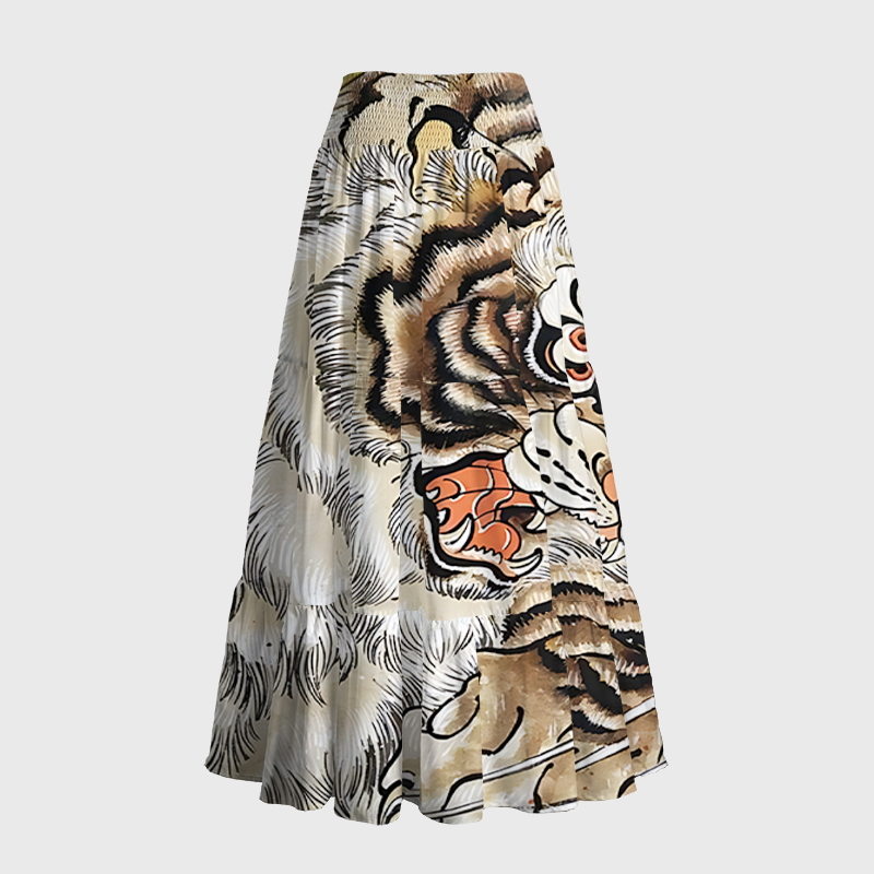 Tokyo-Tiger Fierce Tiger Roar Maxi Skirt