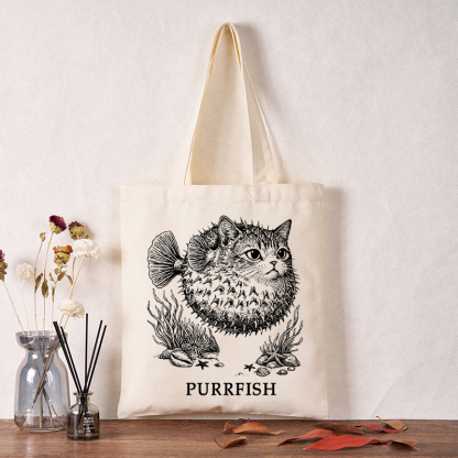 Tokyo-Tiger Spiky Puffer With Cute Cat Head Tote Bag