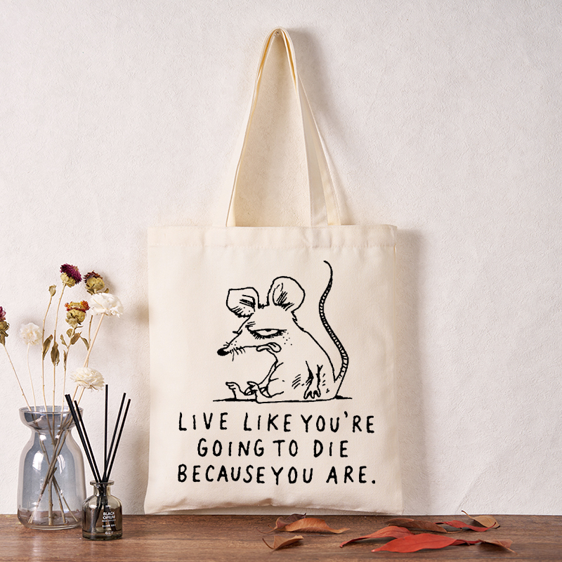 Tokyo-Tiger Funny Meme Sarcastic Rat Life Truth Tote Bag