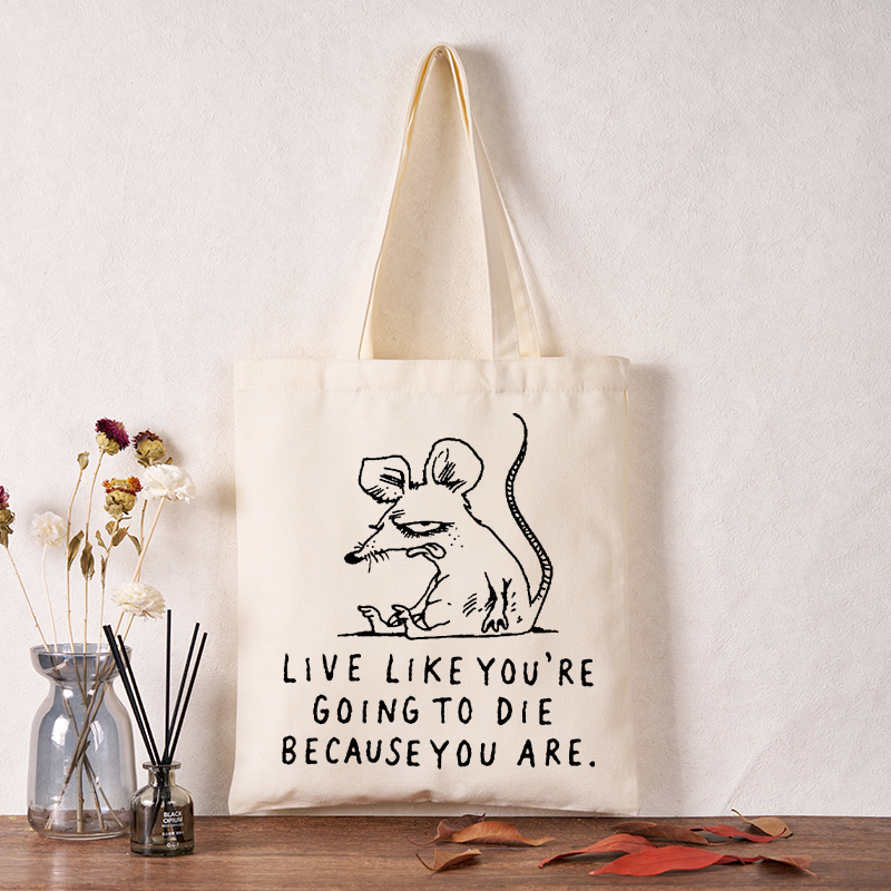Tokyo-Tiger Funny Meme Sarcastic Rat Life Truth Tote Bag