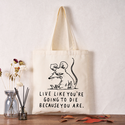 Tokyo-Tiger Funny Meme Sarcastic Rat Life Truth Tote Bag