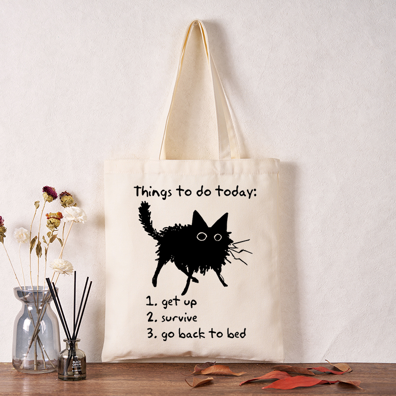Tokyo-Tiger Lazy Cat Survive Day Funny Meme Tote Bag