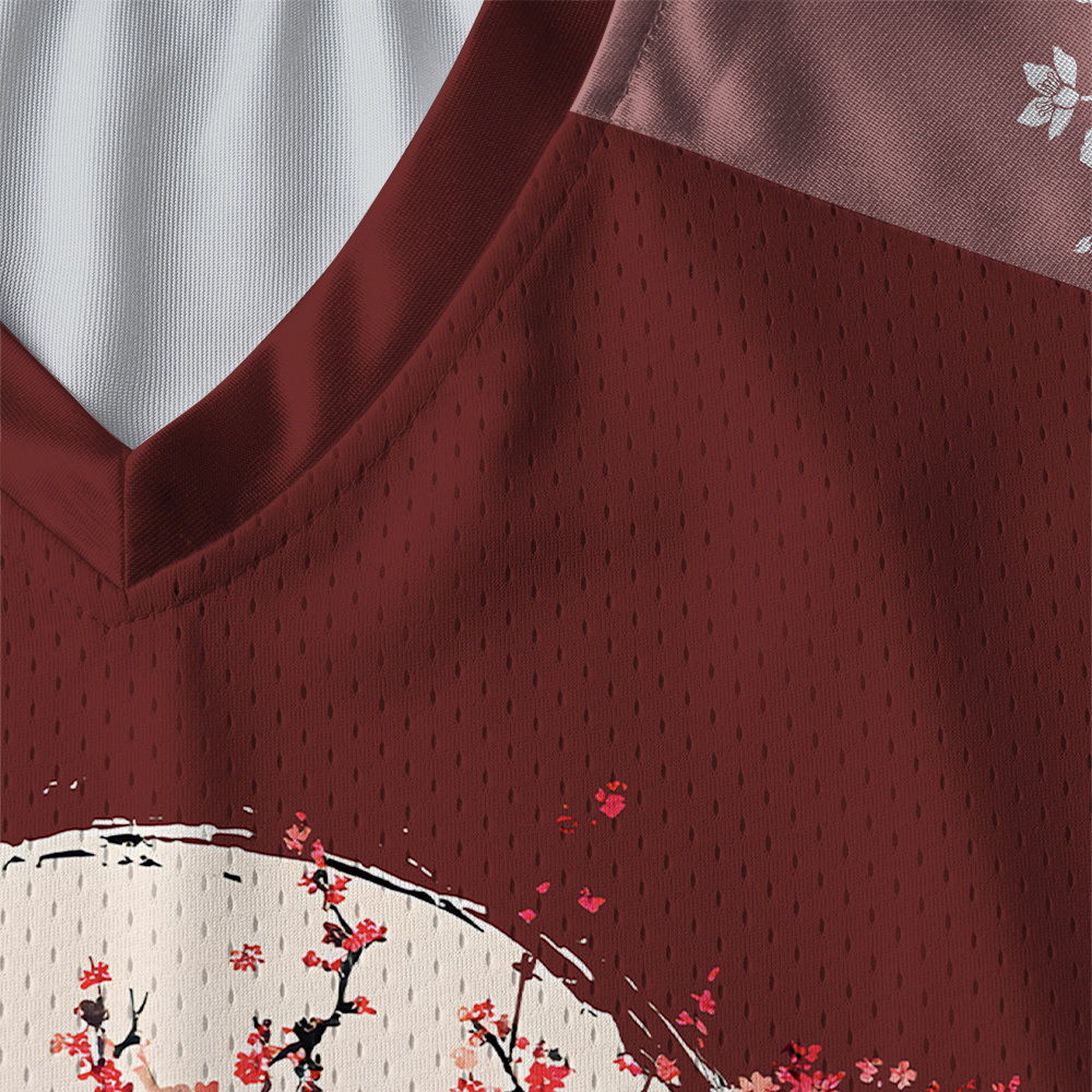 Tokyo-Tiger Winter Plum Resilience Paneled Long Sleeve Jersey