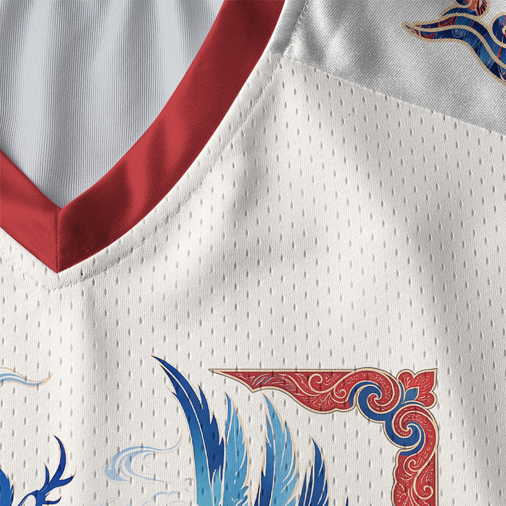 Tokyo-Tiger Auspicious Cloud Phoenix Spirit Paneled Long Sleeve Jersey