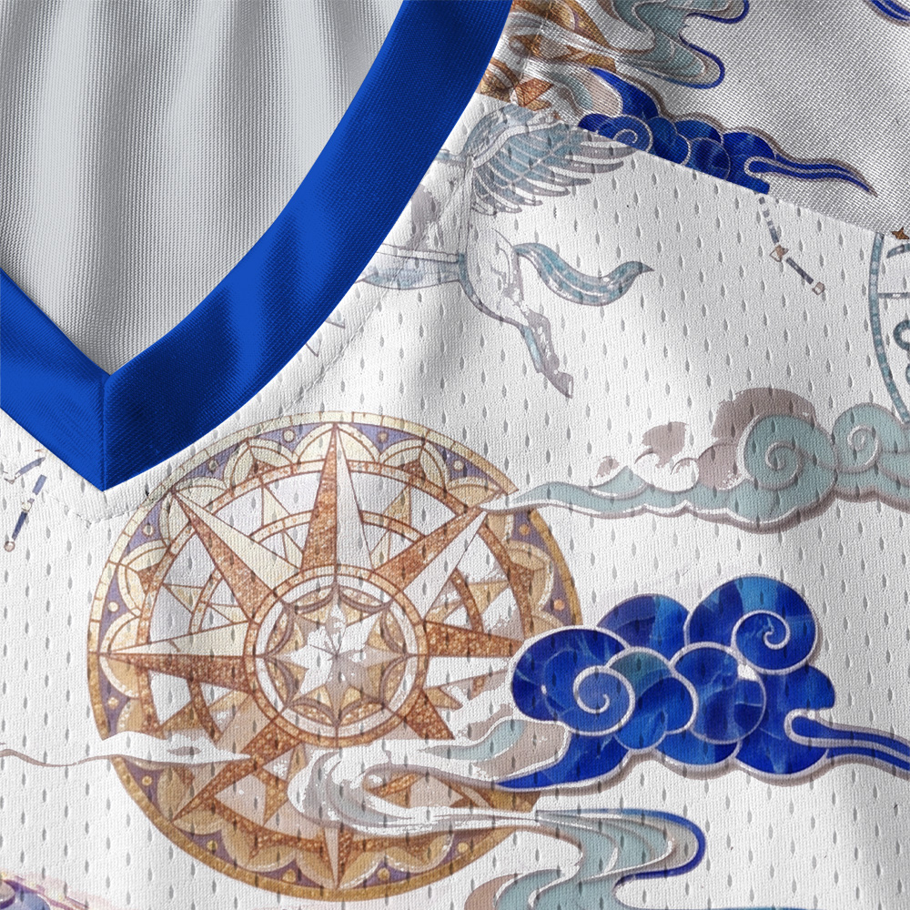 Tokyo-Tiger Cosmic Koi Of Chaotic Luck Paneled Long Sleeve Jersey