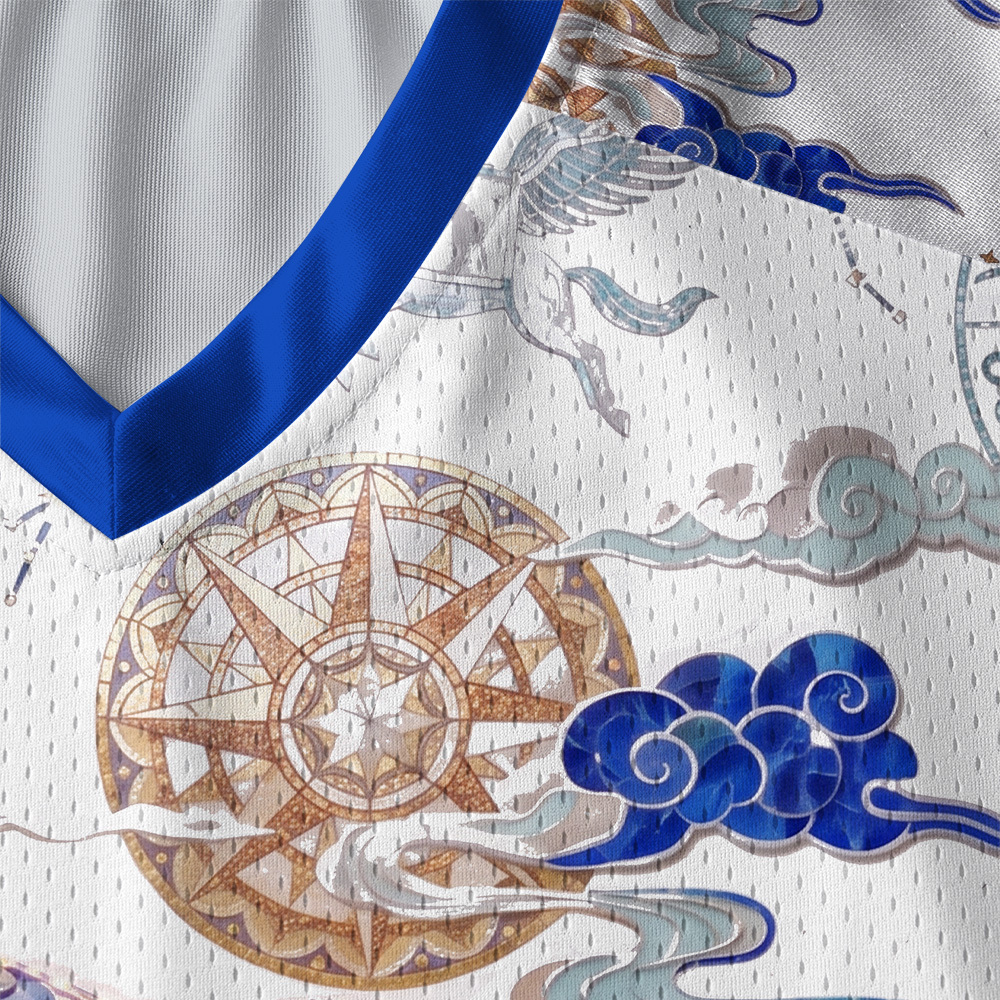 Tokyo-Tiger Cosmic Koi Of Chaotic Luck Paneled Long Sleeve Jersey