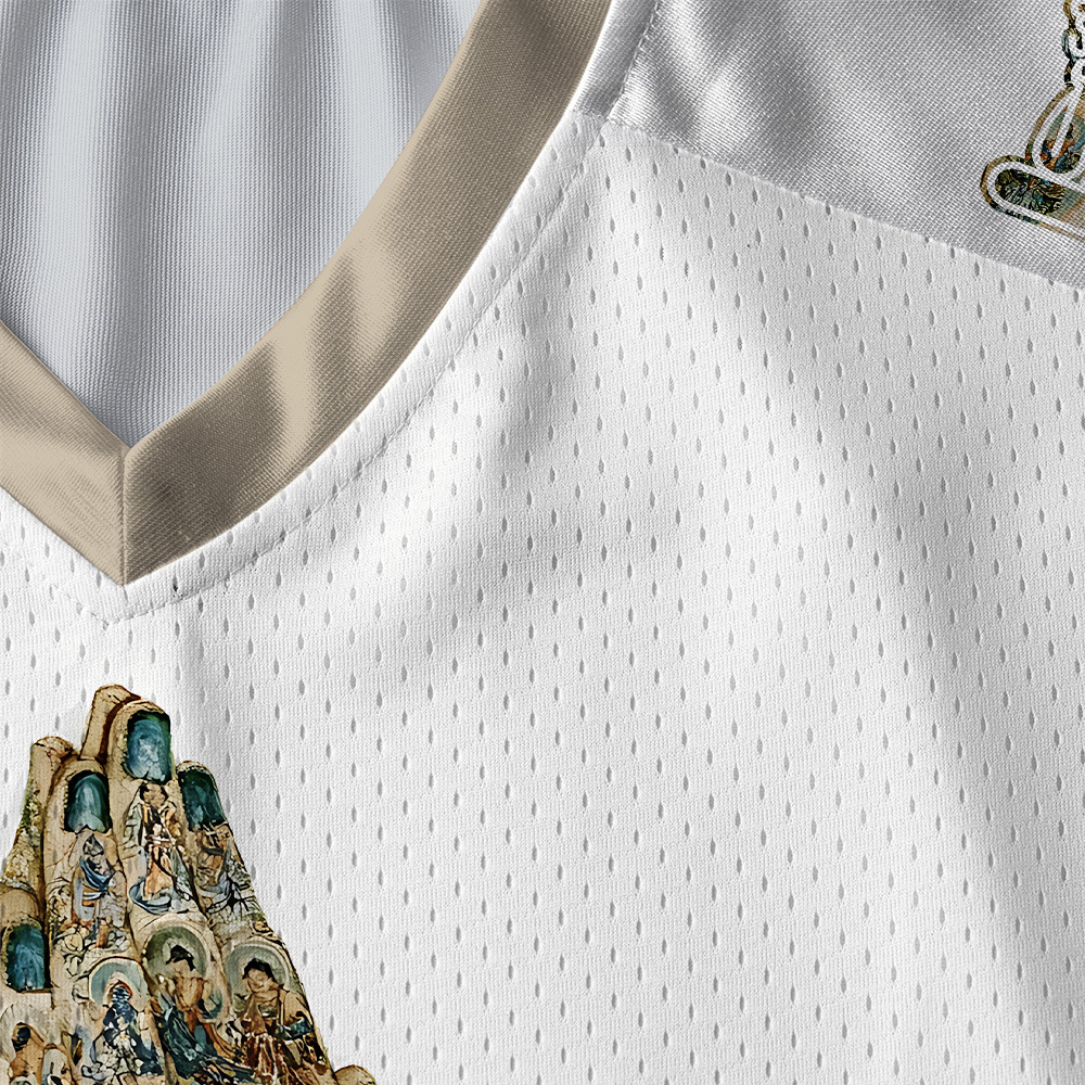 Tokyo-Tiger Funny Zen: Namaste Chaos #99 Paneled Long Sleeve Jersey