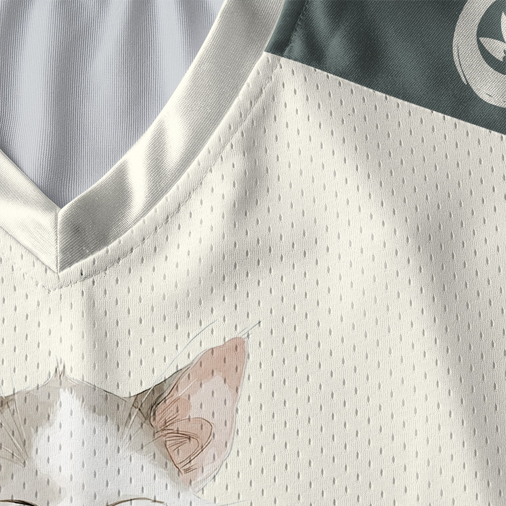 Tokyo-Tiger Zen Meditating Cat Paneled Long Sleeve Jersey