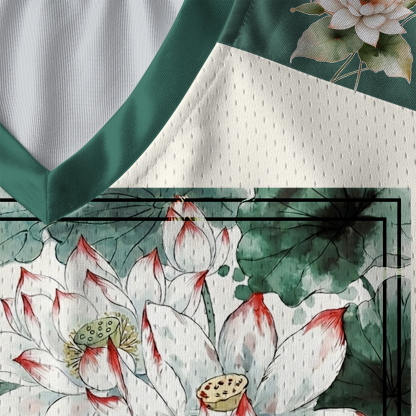 Tokyo-Tiger Lotus Lights Koi Dreams Paneled Long Sleeve Jersey