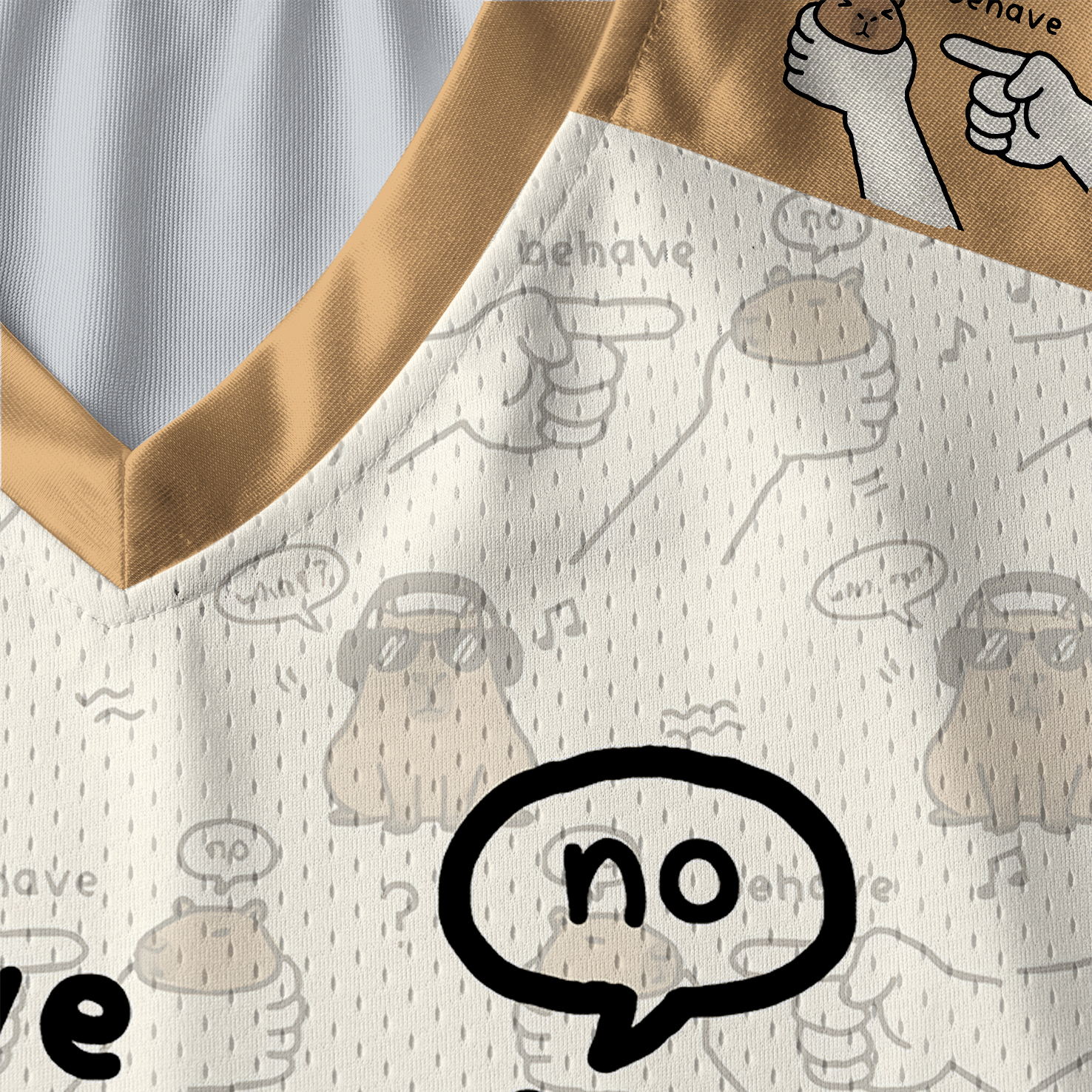 Tokyo-Tiger Dishonest Capybara Paneled Long Sleeve Jersey