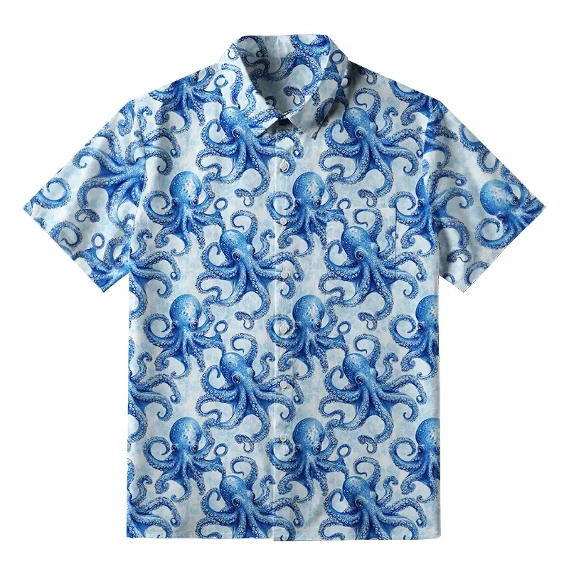 Tokyo-Tiger Oceanic Octopus Button-up Shirt