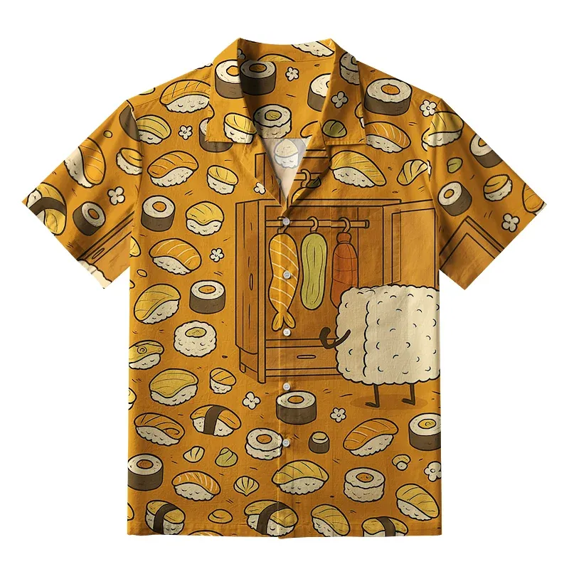 Tokyo-Tiger Sushi Clothes Selection Aloha Hawaiian Shirt