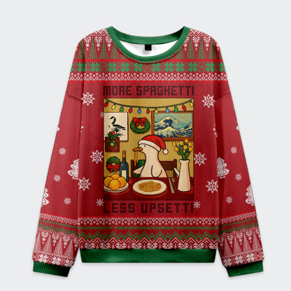 Tokyo-Tiger Goose Less Upsetti, More Spaghetti – The Holiday Mantra  Ugly Sweatshirt