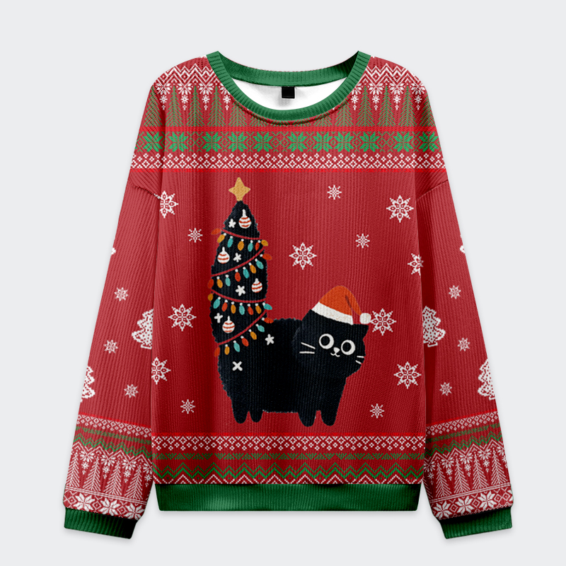 Tokyo-Tiger Purr-fectly Festive: Christmas Cat  Ugly Sweater