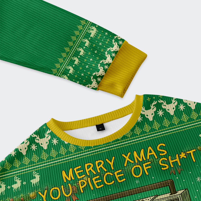 Tokyo-Tiger Froggy Xmas Mayhem: No Rules Allowed! Christmas Ugly Sweatshirt