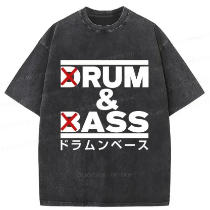 Tokyo-Tiger Drum And Bass Funny Washed T-Shirt