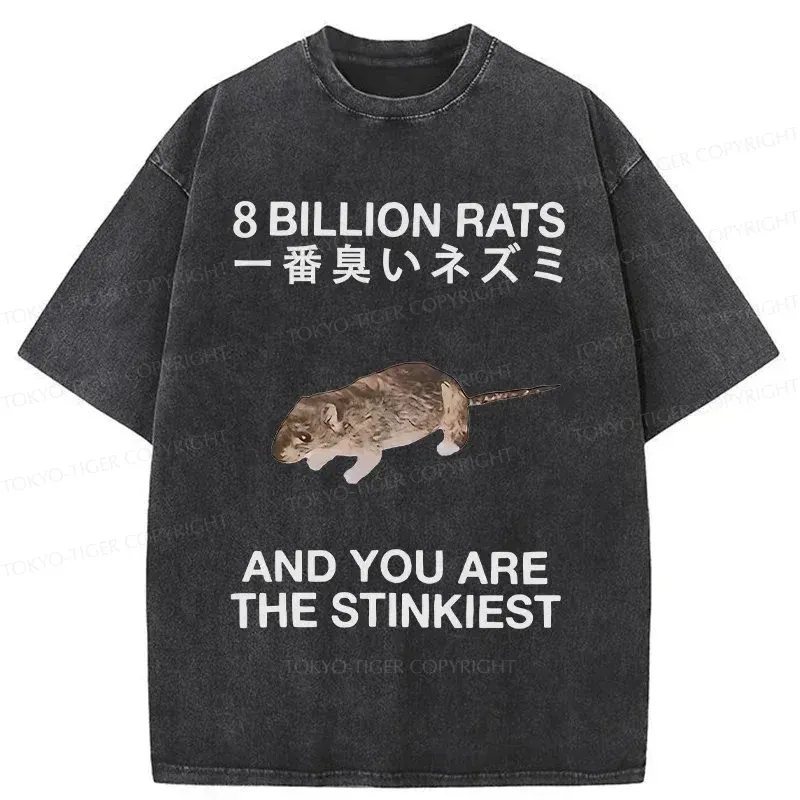 Tokyo-Tiger World's Stinkiest Rat Washed T-Shirt
