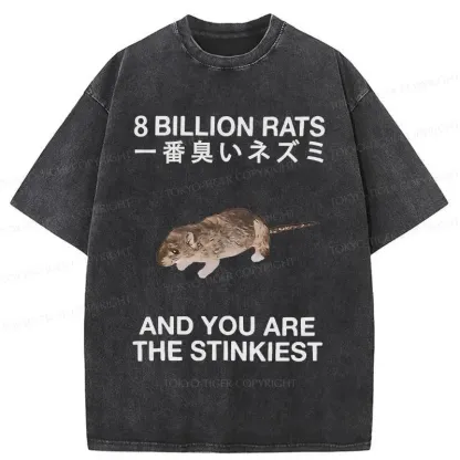 Tokyo-Tiger World's Stinkiest Rat Washed T-Shirt