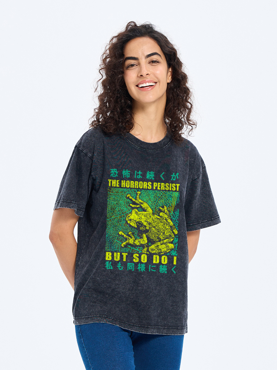 Tokyo-Tiger The Horrors Persist Frog Washed T-Shirt Sale – tokyo-tiger