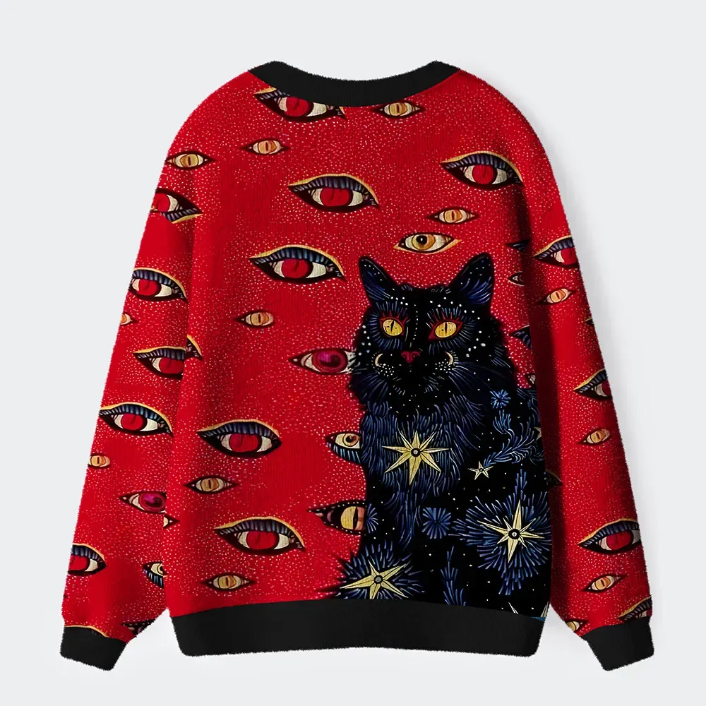 Tokyo-Tiger Mysterious Cat Ugly Cardigan Sweater