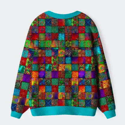 Tokyo-Tiger The Art Of Colorful Geometry Ugly Cardigan Sweater