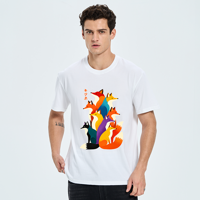 Tokyo-Tiger Colorful Fox Crew Classic T-Shirt
