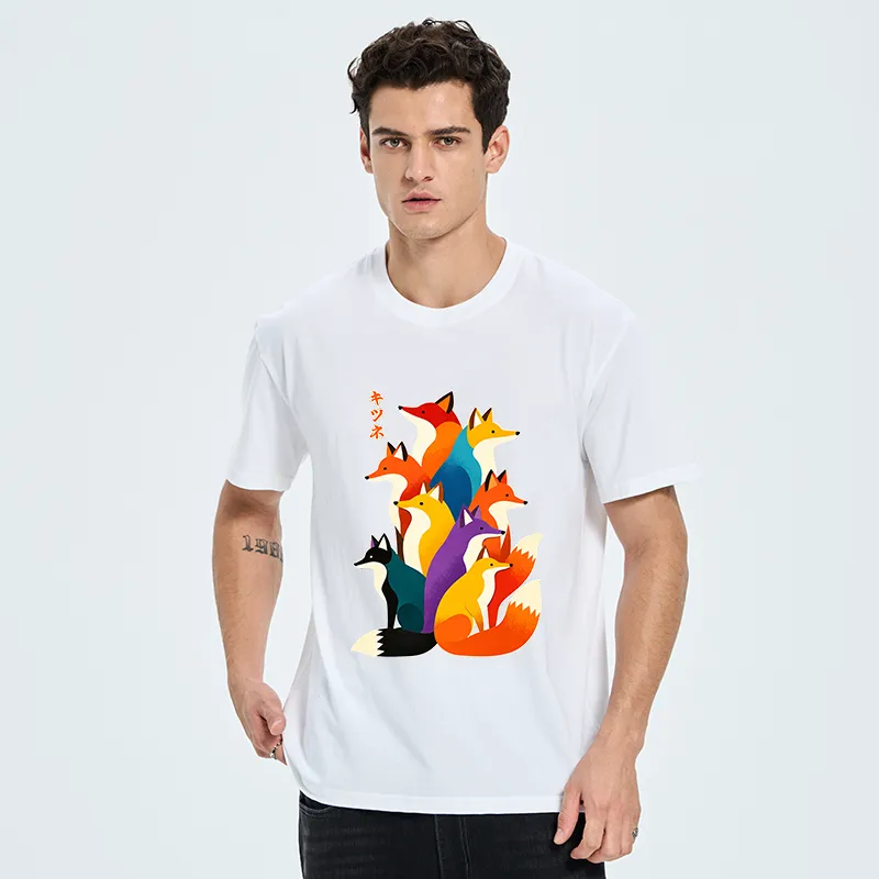Tokyo-Tiger Colorful Fox Crew Classic T-Shirt