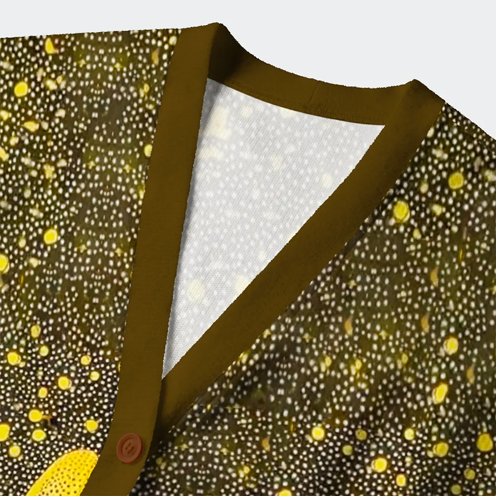 Tokyo-Tiger Polka Dot Pattern：Cats In Style Ugly Cardigan Sweater