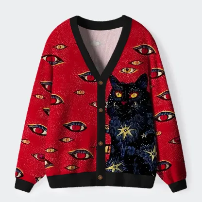 Tokyo-Tiger Mysterious Cat Ugly Cardigan Sweater