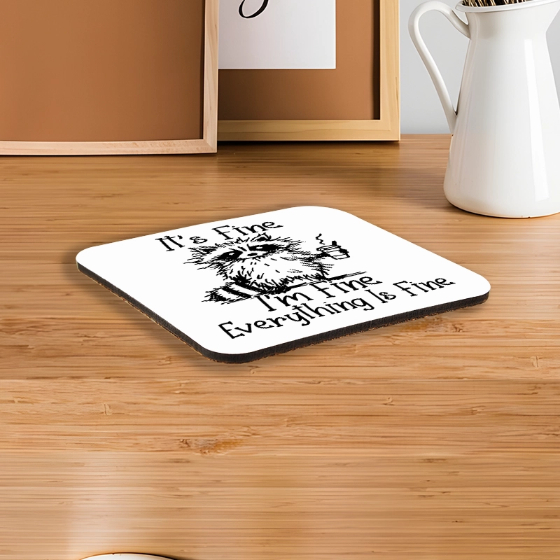 Tokyo-Tiger Raccoon Fine Meme Coaster
