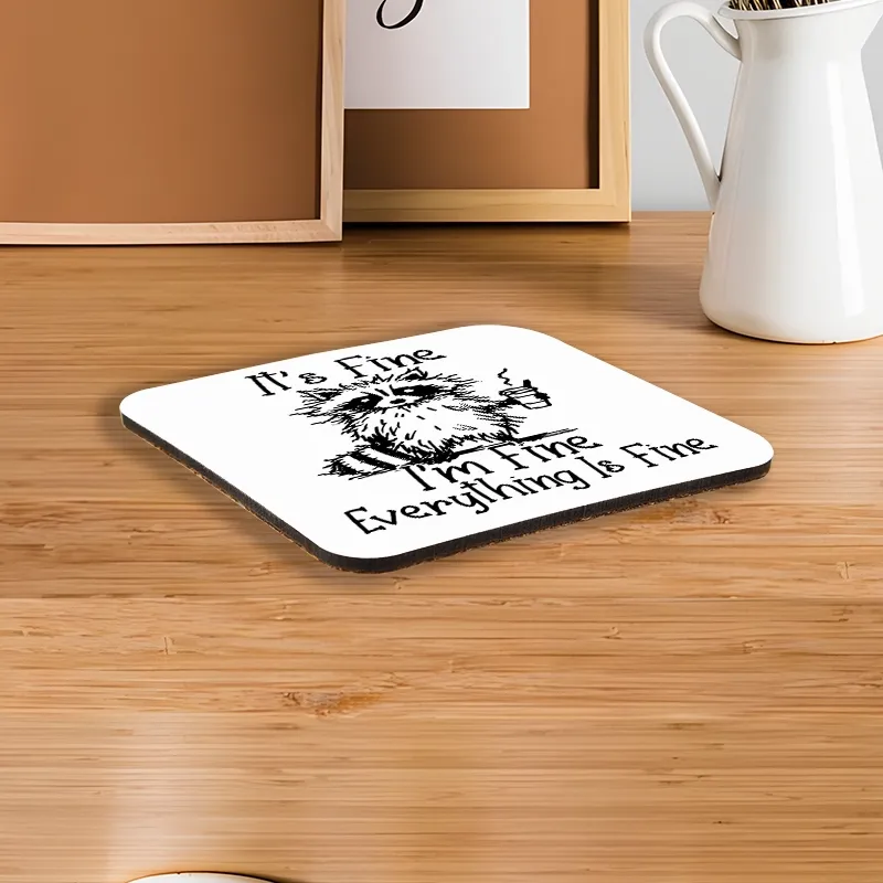 Tokyo-Tiger Raccoon Fine Meme Coaster