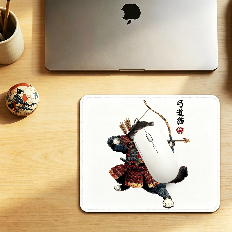 Tokyo-Tiger Kyudo Samurai Cat Mouse Pad