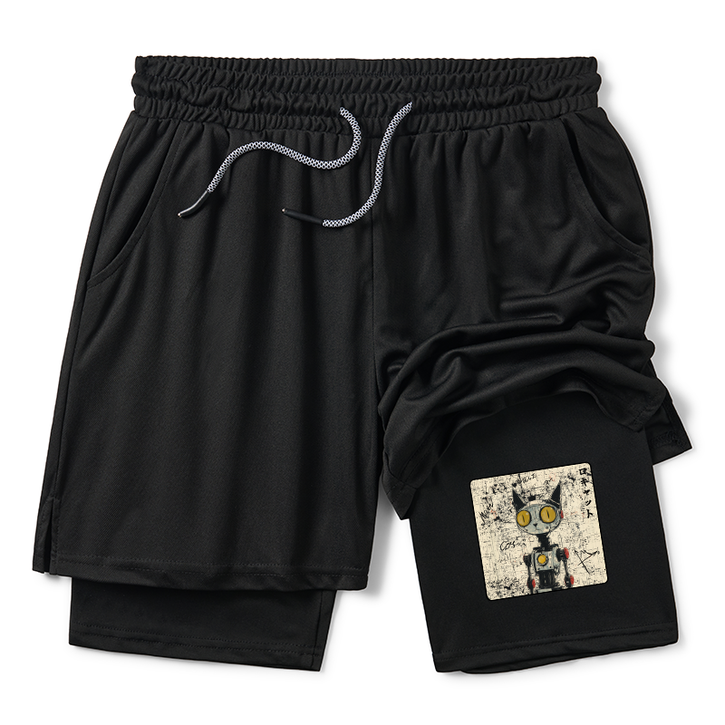 Tokyo-Tiger Robot Cat Training Shorts