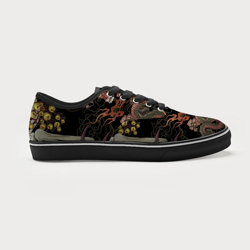 Tokyo-Tiger Japanese Yokai And Skeletons Canvas Shoes