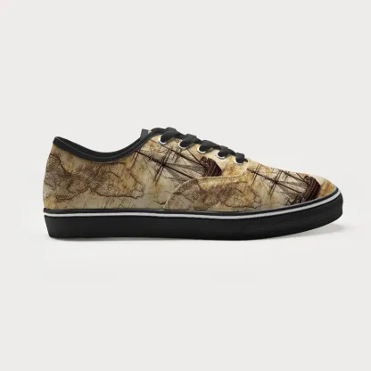 Tokyo-Tiger Nautical Chart Canvas Shoes