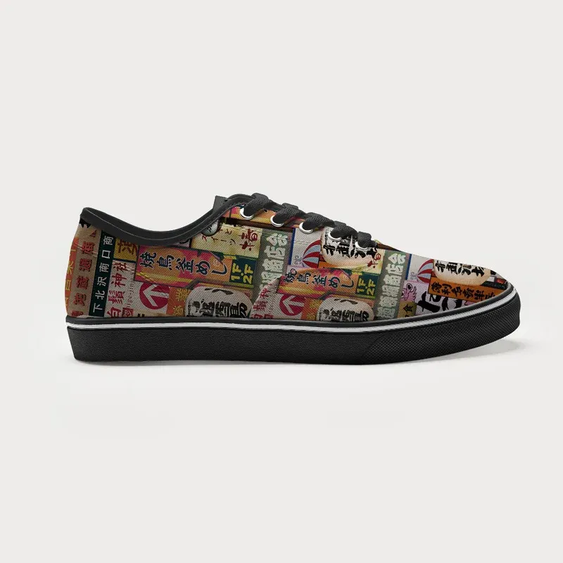 Tokyo-Tiger Tokyo Street Signs Orange Canvas Shoes