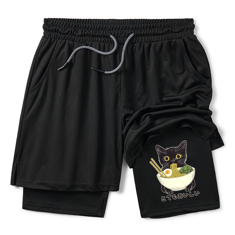 Tokyo-Tiger Ramen Lover Cute Cat Training Shorts