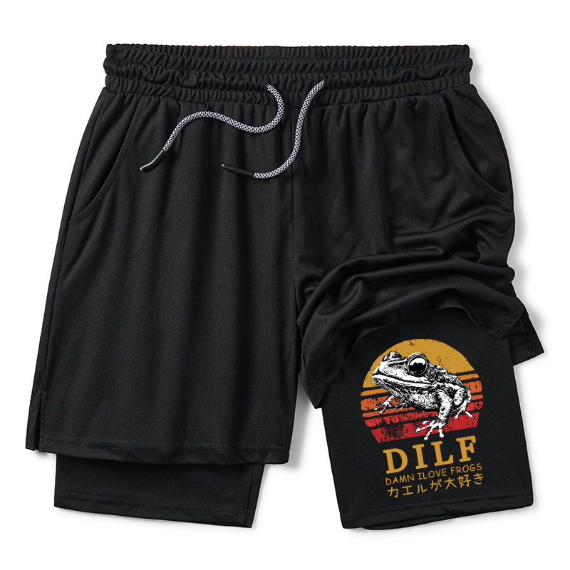 Tokyo-Tiger Funny Frog Lover Training Shorts