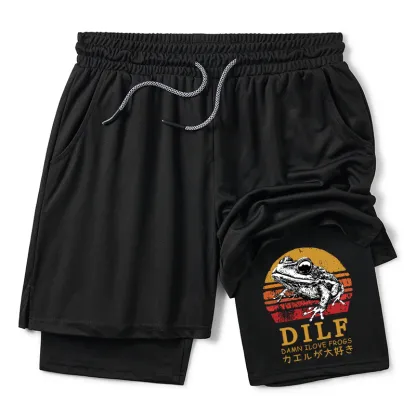 Tokyo-Tiger Funny Frog Lover Training Shorts